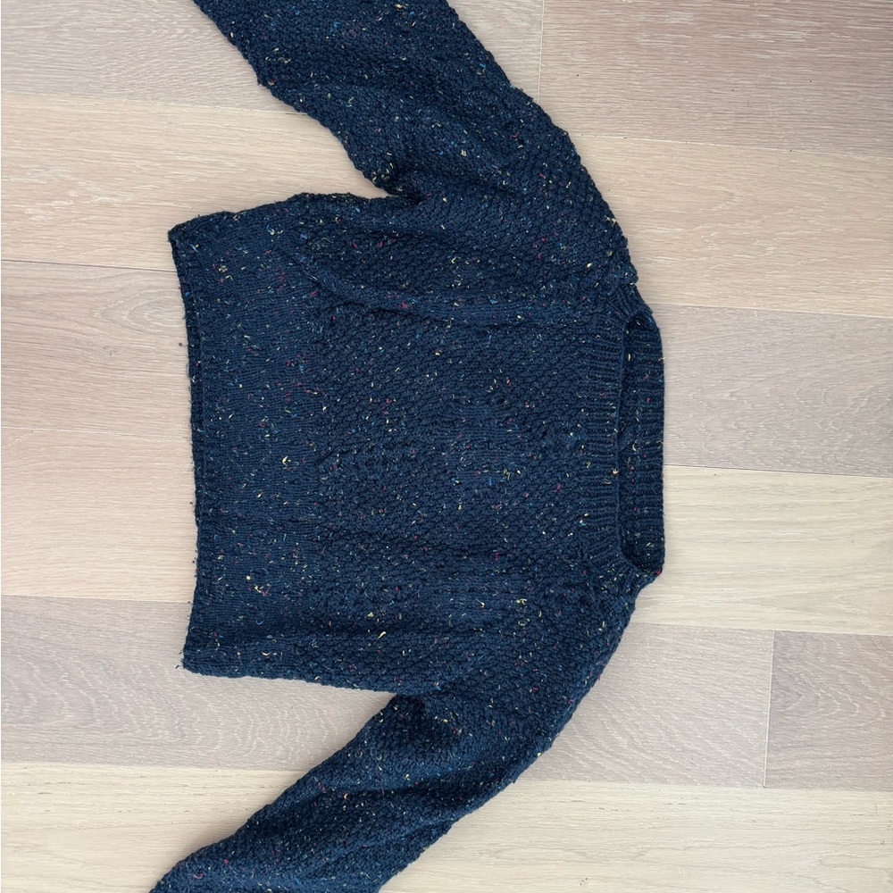 Women's Speckled Knit Sweater - Navy